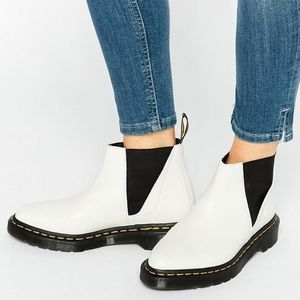 Dr Martens Bianca White Chelsea boots